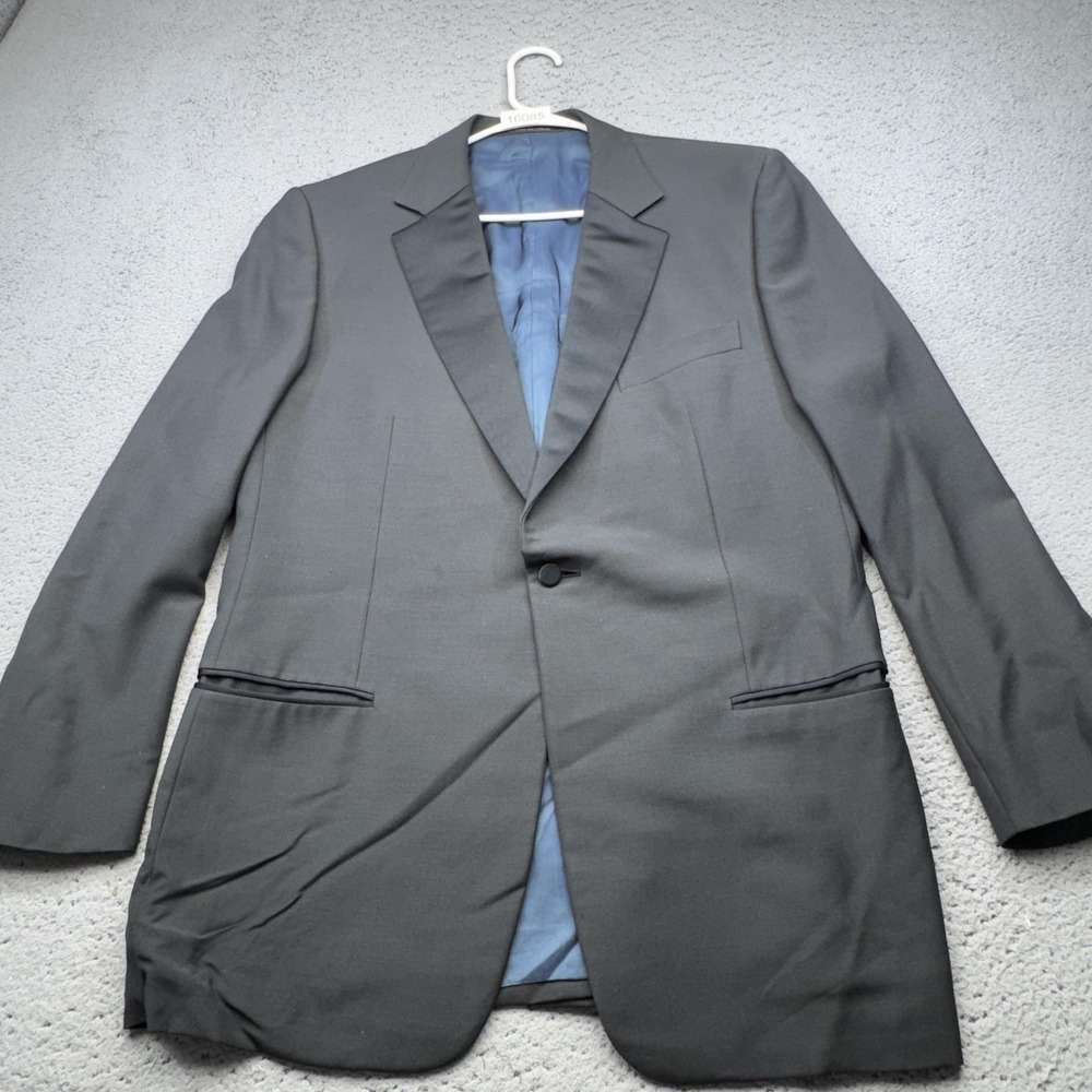 Gucci Tuxedo Blazer Jacket Men 42 Black Wool Mohair Peak Lapel One Button Formal